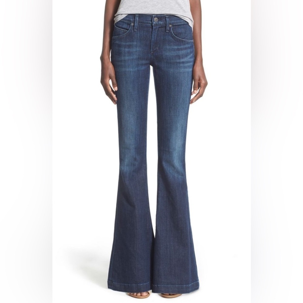 Agolde Dark Blue Madison 70s Flare Denim Jeans US 29